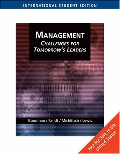 Beispielbild fr Management: Challenges for Tomorrow's Leaders zum Verkauf von Ammareal
