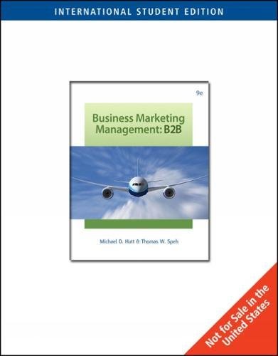 Beispielbild fr Business Marketing Management zum Verkauf von WorldofBooks