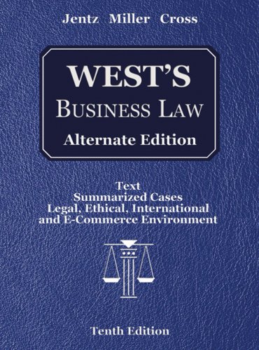 9780324364989: West's Business Law, Alternate Edition (with Online Legal Research Guide)