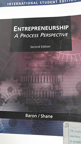 Beispielbild fr Entrepreneurship : A Process Perspective zum Verkauf von Better World Books