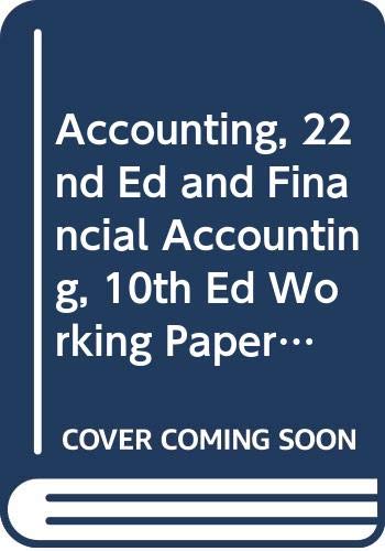 Working Papers Plus, Chapters 1-17 for Warren/Reeve/Duchacâ€™s Accounting, 22nd and Financial Accounting, 10th (9780324365672) by Warren, Carl S.; Reeve, James M.; Duchac, Jonathan; Wanlass, John