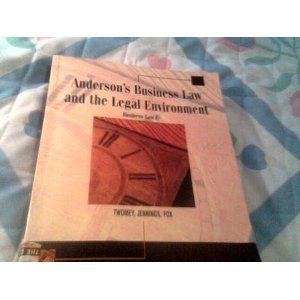 Imagen de archivo de Andersons Business Law and the Legal Environment, (Business Law I), 19e a la venta por ThriftBooks-Dallas