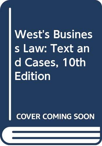 Beispielbild fr West's Business Law: Text and Cases, 10th Edition zum Verkauf von ThriftBooks-Atlanta
