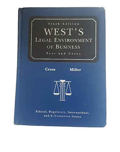 Stock image for West's Legal Environment of Business: Text and Cases - Text Only for sale by ThriftBooks-Atlanta