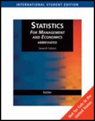 Stock image for Statistics for Management and Economics, Abbreviated Edition, w. CD-ROM (Managerial and Economic Statistics) for sale by medimops