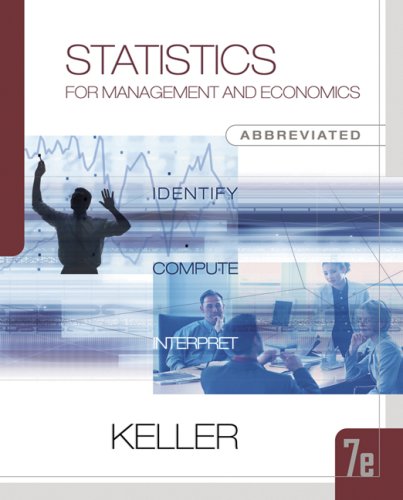 Imagen de archivo de Statistics for Management and Economics a la venta por Better World Books
