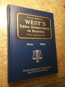 Stock image for Instructor's Edition: West's Legal Environment of Business ~ Text and Cases {Ethical, Regulatory, In for sale by Half Price Books Inc.