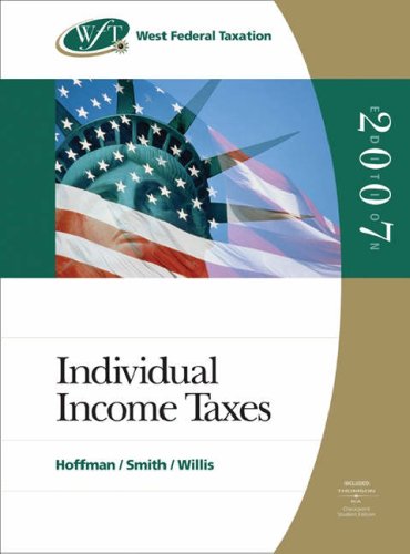 Imagen de archivo de West Federal Taxation 2007: Individual Income Taxes (with RIA Checkpoint and Turbo Tax Premier CD-ROM) a la venta por Hippo Books