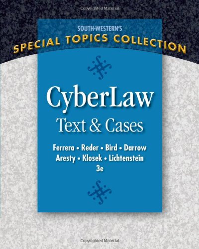 Imagen de archivo de CyberLaw: Text and Cases a la venta por SecondSale