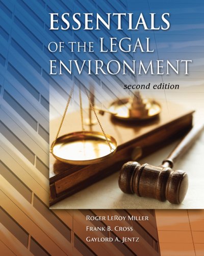 Stock image for Essentials of the Legal Environment (Advantage Series) for sale by Discover Books
