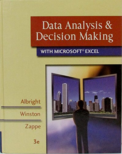 Data Analysis and Decision Making with Microsoft Excel (with CD-ROM, InfoTrac, and Decision Tools and Statistic Tools Suite) (9780324400823) by Albright, S. Christian; Winston, Wayne; Zappe, Christopher