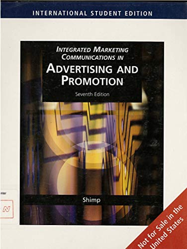 Beispielbild fr ADVERTISING AND PROMOTION SEVENTH EDITION zum Verkauf von Librightbooks