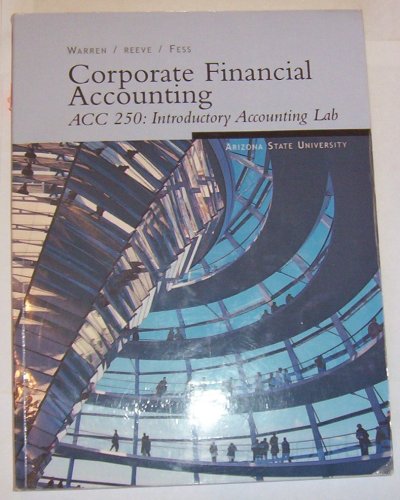 Stock image for Corporate Financial Accounting ACC 250: Introductory Accounting Lab for sale by Bookmans