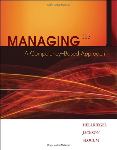 Imagen de archivo de Managing: A Competency-Based Approach a la venta por Wrigley Books