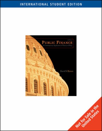Public Finance, International Edition (9780324537352) by David N. Hyman