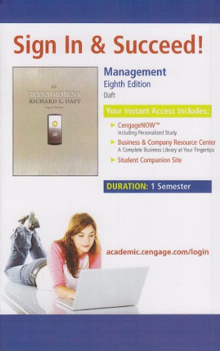 9780324538458: SIGN IN & SUCCEED MANAGEMENT EIGHTH EDIT
