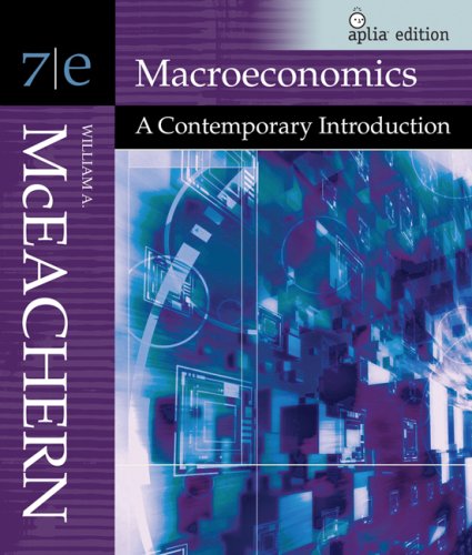 Stock image for Macroeconomics (with Aplia ITS Card): A Contemporary Introduction (Available Titles Aplia) for sale by WookieBooks