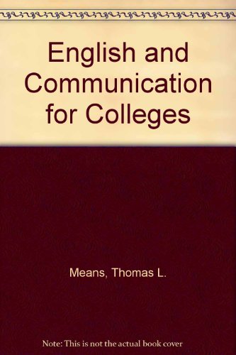 9780324558104: English and Communication for Colleges