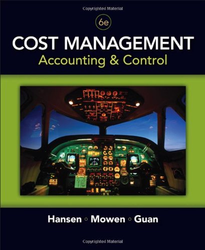 Beispielbild fr Cost Management: Accounting and Control, 6th Edition zum Verkauf von Wonder Book