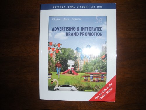 Beispielbild fr Adverstising and Integrated Brand Promotion zum Verkauf von medimops