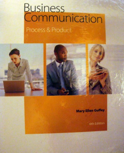 Imagen de archivo de Business Communication, Process & Product 6th Edition, INSTRUCTOR'S EDITION a la venta por Better World Books