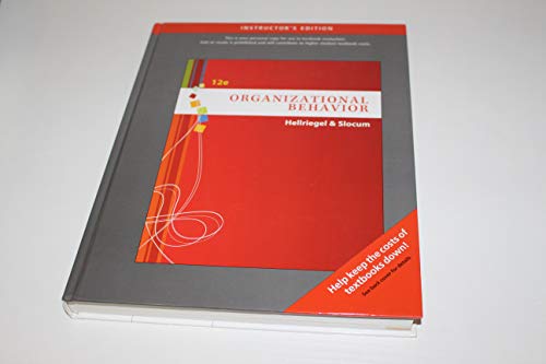 Stock image for Organizational Behavior 12th ed, Instructors Edition for sale by Solr Books