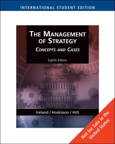 Stock image for The Management of Strategy, Concepts and Cases, International Edition for sale by MusicMagpie