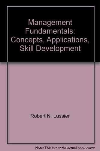 Stock image for Management Fundamentals: Concepts, Applications, Skill Development for sale by Mispah books
