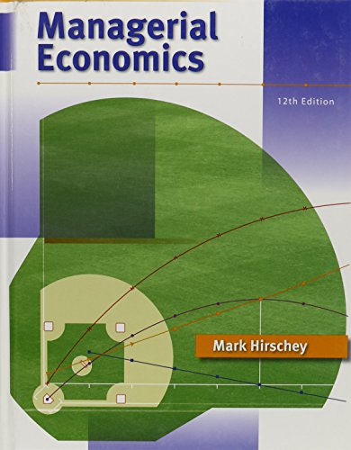 Beispielbild fr Managerial Economics zum Verkauf von BooksRun
