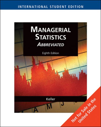 Stock image for Managerial Statistics, Abbreviated Edition, International Edition (with CD-ROM) for sale by Cambridge Rare Books