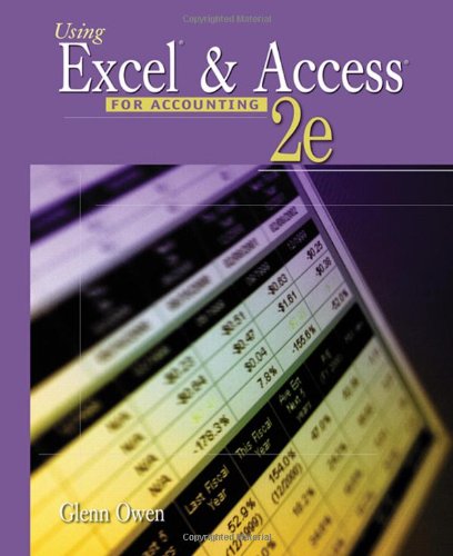 Imagen de archivo de Using Excel and Access for Accounting a la venta por Better World Books