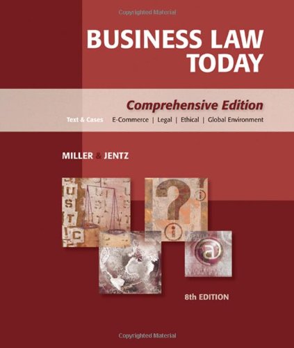 Beispielbild fr Business Law Today zum Verkauf von Better World Books: West