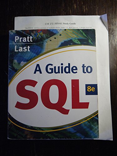 A Guide to SQL (Available Titles Skills Assessment Manager (SAM) - Office 2010) (9780324597684) by Pratt, Philip J.; Last, Mary Z.