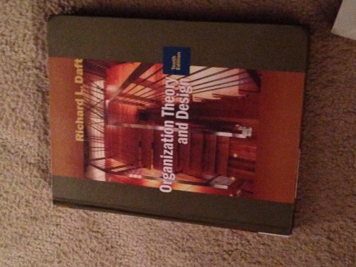 Beispielbild fr Organization Theory and Design zum Verkauf von Wonder Book