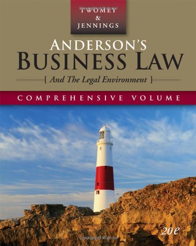 9780324638189: Anderson's Business Law: And the Legal Environment: 0