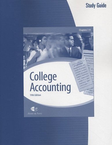 Imagen de archivo de College Accounting (Chapters 1-9): Study Guide Working Papers a la venta por Goodwill of Colorado