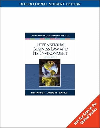 Imagen de archivo de International Business Law and Its Environment (International Edition) a la venta por ThriftBooks-Dallas
