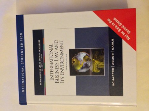 Stock image for International Business Law and Its Environment (International Edition) for sale by ThriftBooks-Dallas