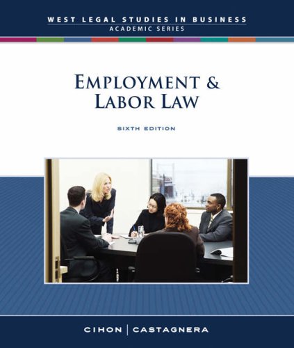 Beispielbild fr Employment and Labor Law zum Verkauf von SecondSale