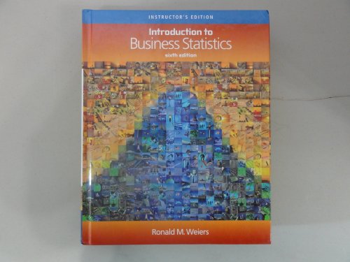 Imagen de archivo de Introduction to Business Statistics Sixth Edition (Instructor's Edition) a la venta por ZBK Books