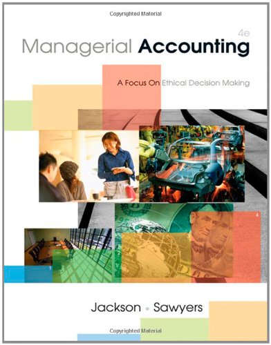 Beispielbild fr Managerial Accounting: A Focus on Ethical Decision Making zum Verkauf von BookHolders