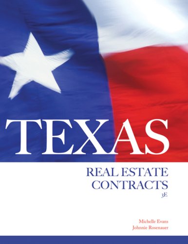 Beispielbild fr Texas Real Estate Contracts zum Verkauf von HPB-Red