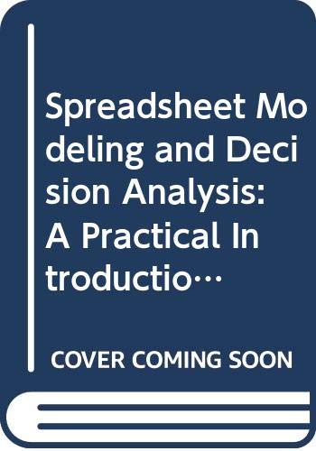 Imagen de archivo de Spreadsheet Modeling and Decision Analysis -Text Only a la venta por BookHolders