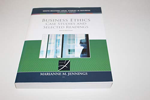 Beispielbild fr Business Ethics : Case Studies and Selected Readings zum Verkauf von Better World Books