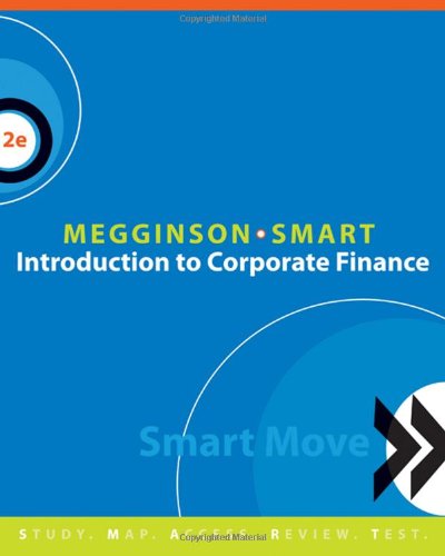 Stock image for Introduction to Corporate Finance (with SMARTMoves4me and Thomson ONE Business School Edition Printed Access Cards) (Available Titles Aplia) for sale by Decluttr