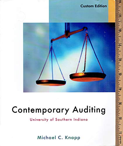 Beispielbild fr Contemporary Auditing : Real Issues and Cases zum Verkauf von Better World Books
