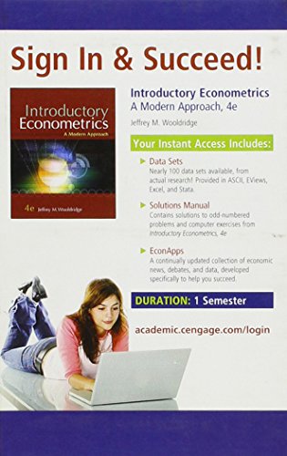 Stock image for Introductory Econometrics: A Modern Approach, 4th Edition [Not a textbook, just supplementary aids] for sale by Reader's Corner, Inc.