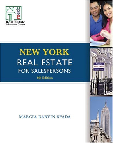 Imagen de archivo de New York Real Estate for Salespersons a la venta por ThriftBooks-Dallas