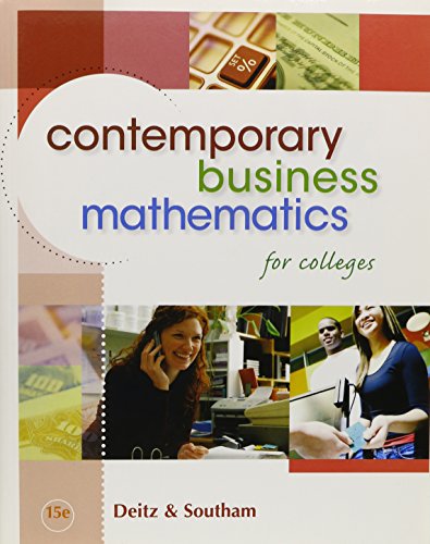 9780324663150: Contemporary Business Mathematics for Colleges