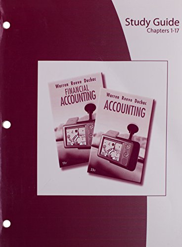 Stock image for Study Guide, Chapters 1-17 for Warren/Reeve/Duchac  s Accounting, for sale by Hawking Books